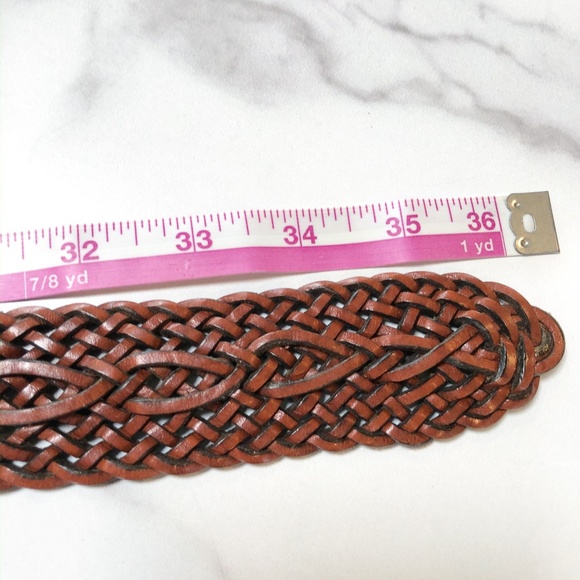 Coach brown leather braided belt 8541, size m - Picture 6 of 6